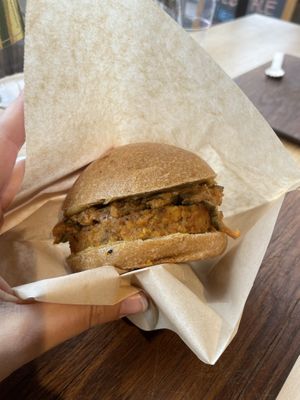 Gentil rosso burger  at Graniburger in Milan