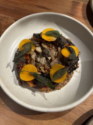 Pumpkin risotto  at The Sherwood in Queenstown