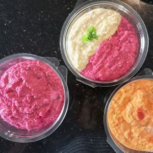 Beetroot Hummus now added to our ever popular Hummus menu at Smartie Plants in Ruthwell