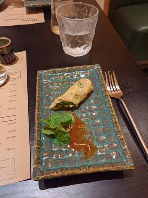 "Sizzling rolls", ate one before taking picture, 180k VND?? at Cai Mam Bistro - Signature Vegan in Hanoi