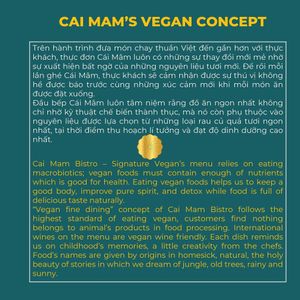 Our Concept at Cai Mam Bistro - Signature Vegan in Hanoi