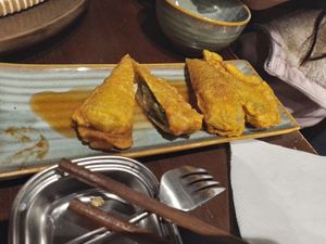 Sizzling Crepe With Vegetables, Passion Fruit Sauce. at Cai Mam Bistro - Signature Vegan in Hanoi