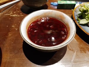 Beetroot And Assorted Vegetable Soup. at Cai Mam Bistro - Signature Vegan in Hanoi