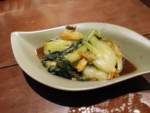 Sauteed Seasonal Vegetables With Garlic. at Cai Mam Bistro - Signature Vegan in Hanoi