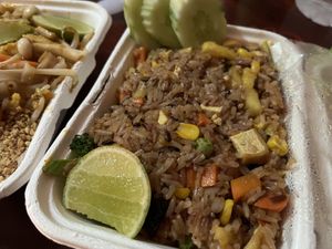 Pineapple fried rice   at 17 Vegetarian Food Stall in Koh Phangan