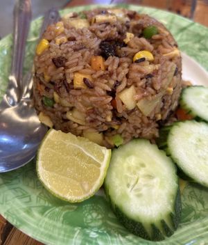 Pineapple rice   at 17 Vegetarian Food Stall in Koh Phangan