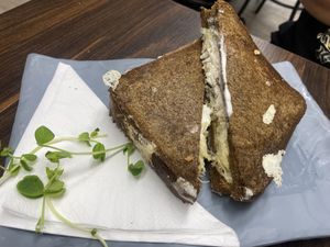 Grilled eggplant Ruben   at The Deli in Bundaberg