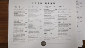 Food menu as of March 2024 at The Deli in Bundaberg