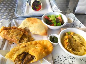 Sambuseks dissections at Beyond Falafel in Quarteira