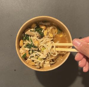 Peanut satay ramen. Delicious!  at Yasai Ramen in Lisbon