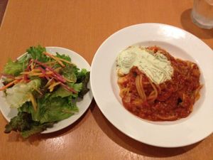 pasta at Chaya Macrobiotics - Shiodome in Tokyo