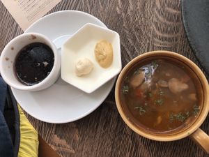 Vegan soup of the day at Chaya Macrobiotics - Shiodome in Tokyo