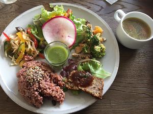Vegan deli plate at Chaya Macrobiotics - Shiodome in Tokyo