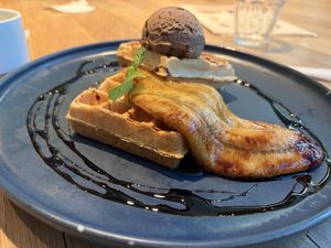waffles  at Chaya Macrobiotics - Shiodome in Tokyo