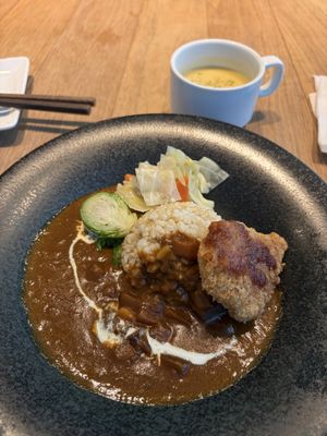 tasty curry and corn soup  at Chaya Macrobiotics - Shiodome in Tokyo