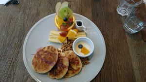 Pancakes at Chaya Macrobiotics - Shiodome in Tokyo