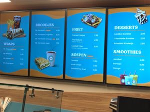 menu  at Super Bros. in Utrecht