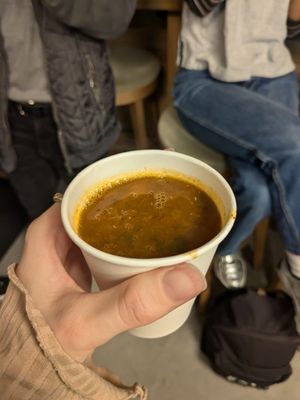 red lentil soup  at Super Bros. in Utrecht