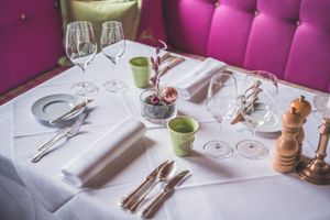 Table setting at Hotel Goldener Berg in Lech