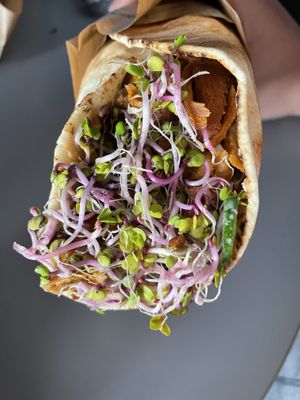 Sprouts on a kebab? Yes please!  at Vegab in Warsaw
