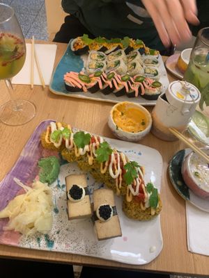 Starters and mains to share.  at CUDO in Wroclaw