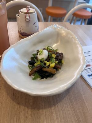 Vegan Oyster with turnip pearl. AMAZING   at CUDO in Wroclaw