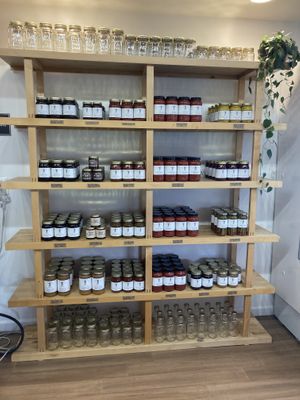 Sauces and other jarred goods   at Mason & Greens in Washington