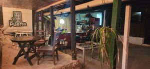 The back of the restaurant at La Puerta Café Vivero in El Remate