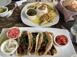 Tacos  at La Puerta Café Vivero in El Remate