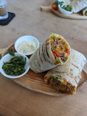 Veggie burrito at Alpaca Homestyle Cafe in Nha Trang