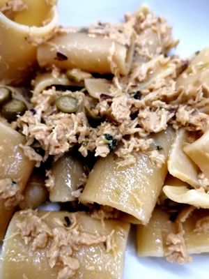 Paccheri al "tonno" veg at Profumo di Sole in Pescara