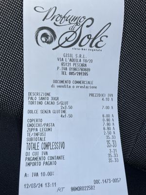   at Profumo di Sole in Pescara