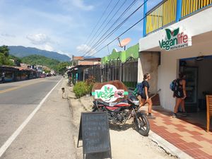 Located on the side of the road at Vegan Life Restaurante in Guachaca
