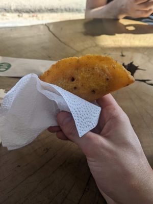 Arepa - 3/5 at Vegan Life Restaurante in Guachaca