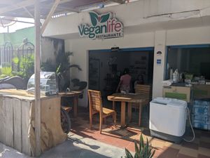 Outside of Veganlife at Vegan Life Restaurante in Guachaca