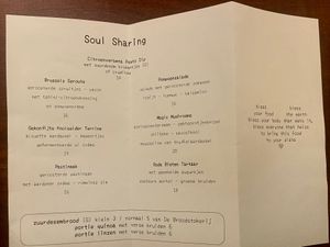 Menu november 2025 at Soul Kitchen in Ghent