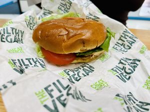 Side chik burger   at The Filthy Vegan in Nottingham