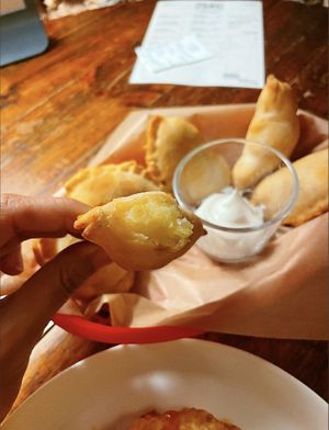 Fried pierogi potato  at PERS in Torun
