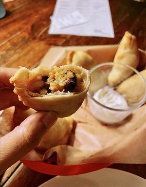 Fried pierogi “Mexican"  at PERS in Torun