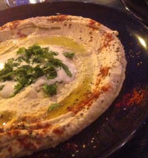 Hummus plate at Habsak in Oslo