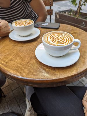 Caramel latte! Just amazing. They only serve vegan milk at Salve Kadıköy in Istanbul