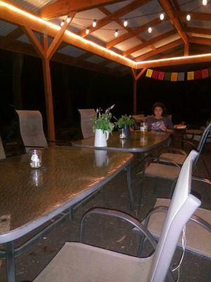 Open air dining place at the center. at Kirpal Meditation and Ecological Center in Pahoa