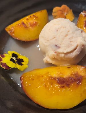 Tris di pesce vegan  at Aidin Restaurant in Canazei