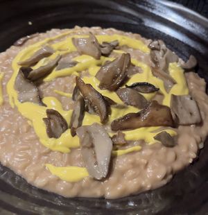 Risotto ai funghi vegan   at Aidin Restaurant in Canazei