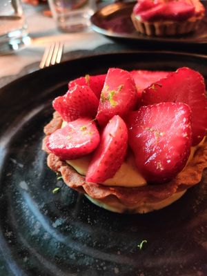 Crostatina alla crema at Aidin Restaurant in Canazei