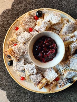 Kaiserschmarren at Aidin Restaurant in Canazei