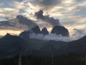 The view 😎  at Aidin Restaurant in Canazei