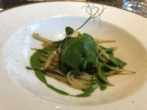 Tofu and vegetable ball   at Aidin Restaurant in Canazei