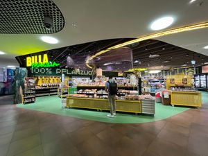 Inside grocery store at Billa Pflanzilla in Vienna