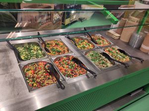 Fresh salads at Billa Pflanzilla in Vienna